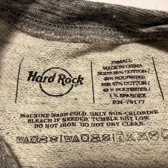 Hard Rock Orlando Back Zip Crew Neck Sweatshirt XS - Picture 6 of 13